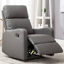 Wingback chair recliner, accent chairs for living room bedroom, massage and vibration heat, tufted comfy reclining arm chair for adults best choice products tufted upholstered wingback push back recliner armchair for living room, bedroom, home theater seating w/padded seat. Amazon Com Anj Recliner Chair For Living Room Manual Reclining Padded Seat Contemporary Pu Leather Sin Sofa Home Living Room Chairs Modern Classic Living Room