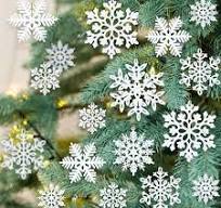 36 peças enfeites de flocos de neve brancos de natal com glitter enfeites  de flocos de neve para decorações de árvores de Natal de inverno