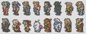 Here is the needlepoint pattern of the light warriors in the original final fantasy 1 for nintendo (nes). Final Fantasy 6 Characters Cross Stitch Pattern Final Etsy