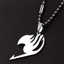 Fairy Tail Necklace Silver Fairy Tail Logo Fairy Tail Logo Fairy Tail Gifts Fairy Tail