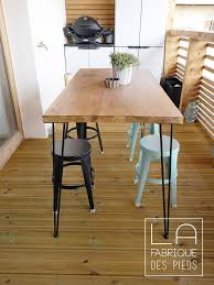 pied de table 3 tiges 90cm hairpin legs la fabrique des pieds table haute cuisine table mange debout la fabrique des pieds