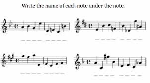 Reading Treble Clef Notes With Key Signatures Music Worksheets Music Theory Worksheets Violin Lessons Violin Teaching