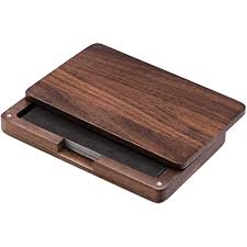 It holds up to 15 original business cards or 9 luxe business cards and is the perfect conversation starter. Buy Maxgear Business Card Holder Wood Business Card Holders Wooden Business Card Case Name Card Holder With Magnetic Closure For Men Or Women Walnut Online In Uae B07z52p9rt