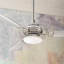 52 Minka Aire Acero Steel And Nickel Ceiling Fan 88506 Lamps Plus Ceiling Fan Ceiling Fan With Light Ceiling Fan Light Cover