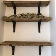 Shop for rustic shelves online at target. Rustic Shelf Brackets X 2 Metal Scaffold Board Brackets For Etsy Rustic Shelves Rustic Shelf Brackets Shelf Brackets