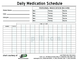 Medication Chart Template Brillant Me