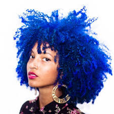Blue Afro Natural Hair Styles Curly Hair Styles Blue Hair