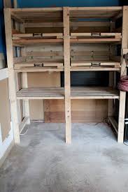 The diy garage shelves are 6 feet long, 16 inches deep and 75.5 inches tall. Sliding Storage Shelves How To Make Diy Garage Storage Shelves