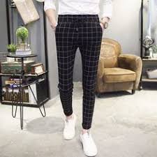 Droit tissu à carreaux écossais deux poches latérales poche passepoilée boutonnée à l'arrière fermeture éclair avec crochet et bouton dissimulés. 19 Idees De Pantalon A Carreaux Pantalon A Carreaux Pantalon Pantalon Homme