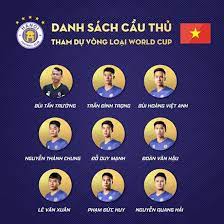 Đoàn văn hậu, đỗ duy mạnh, trần đình trọng, nguyễn thành chung, bùi hoàng việt anh, lê văn xuân (hà nội); K0h 9u8itla14m