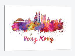 Browse thousands of art pieces in categories from fine art to pop culture or create your own. Hong Kong Skyline In Watercolor Ii Art Print By Paul Rommer Icanvas