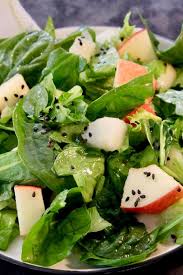 Autumn Salad With Caramel Sesame Dressing Recipe Autumn Salad Easy Salads Easy Salad Recipes