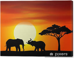 Check spelling or type a new query. Leinwandbild Afrika Landschaft Hintergrund Mit Elefanten Pixers Wir Leben Um Zu Verandern