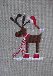 Cross Stitch Broderie Borduurwerk Reindeer Renne Rendier Broderi Xmas Cross Stitch Cross Stitch Patterns Christmas Cross Stitch Christmas Ornaments