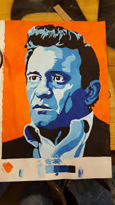 Johnny Cash Posterization Painting From Art Class Johnny Cash Art Johnny Cash Museum Johnny Cash