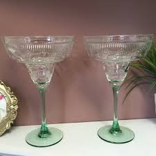 Accented with crabs, starfish and seashells. Dining Vintage Cut Glass Margarita Glasses Art Deco Poshmark
