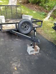 Travel trailer under tongue spare tire mount. Sander And Painted Tongue Spare Tire Mount Spare Tire Utility Trailer