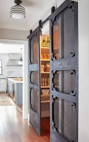 Maybe you would like to learn more about one of these? Pantry Doors Pantry Antique Door Hung With Barn Door Hardware Antique Doors Look Even Better If Installed Barn Style Sliding Doors Pantry Design Rustic House