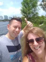 Tampa Riverwalk sculptures and views with family