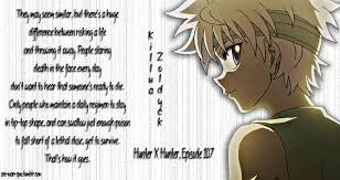 (hunter x hunter) i've always gone to any lengths to avoid facing danger and risk, hiding myself within a safe cage, where no one could hurt me. Anime 1316357 Killua Zoldyck Anime Quotes And Hunter X Hunter Quotes On Favim Com