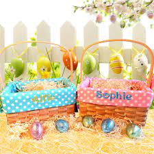 20 cute easter gifts for toddlers on amazon. Personalised Embroidered Easter Gift Baskets Empty Easter Basket For Children Easter Hamper Hoolaroo