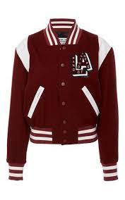 Band Of Outsiders Varsity Jacket Jackets Burgundy Jacket Long Sleeves Jacket