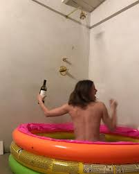 Shelley Hennig in a Kiddie Pool in the Shower of the Day