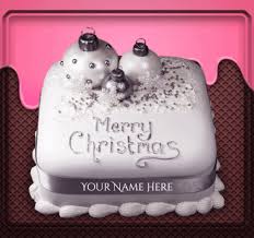 The homemade fudgy chocolate cake has no peppermint in the cake batter to prevent an overpowering flavor. Christmas Birthday Cake With Name Christmas Cake Wishes With Name