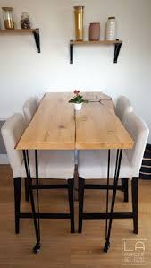 Pied A Roulette 90cm Hairpin Legs La Fabrique Des Pieds Table Haute Table Bar Cuisine Deco Maison Interieur
