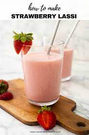 Strawberry Lassi Recipe Strawberry Lassi Strawberry Drinks Lassi