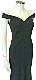 La Petite Robe Di Chiara Boni Black Off Shoulder Gown Fringe Strip Bottom 6 44 Long Formal Dress Size 6 S 64 Off Retail