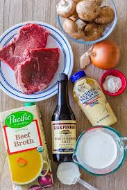 This beef stroganoff is cooked in a slow cooker and served over zucchini noodles with onions and mushrooms in a mouthwatering gravy. Beef Stroganoff Recipe Video Natashaskitchen Com