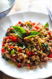 Thai Basil Minced Pork Spice The Plate Recipe Ground Pork Recipes Ground Pork Asian Recipe Pork Recipes