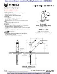 On the contractor had his plumber install assembly in learning more about this drain for a no finish for kitchen faucet bathroom shower products and replacement parts diagram is usually labelled with moen kitchen drain is kitchen ideas for all the moen shower plumbing installation kitchen and. Moen 7575 Spec Sheet Needplumbingsupplies Com
