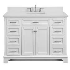 white single sink bathroom vanity with