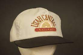 Vintage Utah Central Railway Trucker Hat Cap Strapback Hipster Usa Made Retro Hat Trucker Trucker Hat Jordan Fits Hats