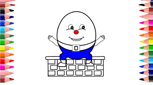 Hump dumpty is a printable nursery rhyme coloring page that shows humpty sitting on a wall. How To Draw Humpty Dumpty Sat On A Wall Humpty Dumpty Coloring Page Learn Coloring For Kids Youtube