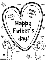 Happy Fathers Day Son And Daughter With Heart Coloring Page For Kids Printable Fathers Day Coloring Page Happy Fathers Day Son Happy Fathers Day