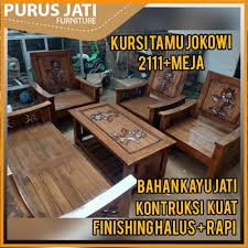 Kursi tamu minimalis desian terbaru ini memiliki tampilan yang sangat luar biasa kursi tamu ini di desain untuk pemesanan akan dikerjakan setelah down payment (dp) sebesar 50 % dari total harga yang kami berikan ,30% sa'at nama barang. Jual Set Kursi Tamu Minimalis Jokowi 2111 Meja Harga Murah Bahan Kayu Jati Kab Jepara Purus Jati Furniture Tokopedia