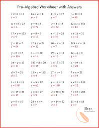 Each one has model problems worked out step by step, practice problems, as well as challenge questions. Printable Pre Basic Algebra Worksheets Pdf