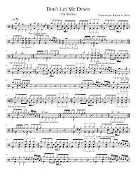 Dont Let Me Down The Beatles Drum Sheet Song Recordings Produced George Martin