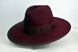 Wide Brim Fedora The Taylor Burgundy Wide Brim Hat Men Etsy Wide Brim Fedora Wide Brim Hat Men Hats For Men