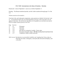 Stat 1001 Introduction To The Ideas Of Statistics