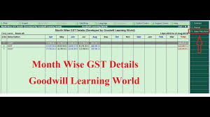 Tally Tdl For Month Wise And Party Wise Gst Breakup Free