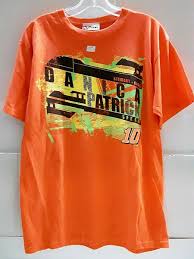 Danica Patrick # 10 Nascar Men's Orange Paint Design Shirt, Size x-large