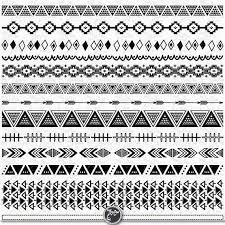 Aztec Borders Tribal Borders Clipart Aztec Etsy Clip Art Borders Tribal Band Marquesan Tattoos