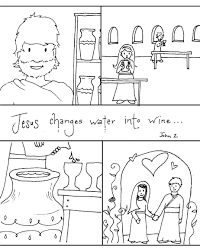 Jesus was born in the year 6 in bethlehem, palestine, to a woman named mary. Jesus Turns Water Into Wine Coloring Pages