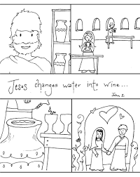 Colorscape is an app to turn your own photos into coloring pages on the iphone or ipad. Jesus Turns Water Into Wine Coloring Pages