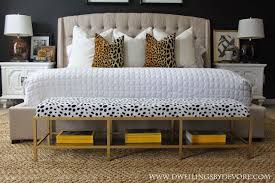 Dwellings By Devore Gold Upholstered Bench Tutorial Bedroom Diy Furniture Hacks Ikea Bedroom