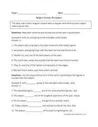 The monkeys dressed like bono. Noun And Verb Agreement Worksheets 99worksheets